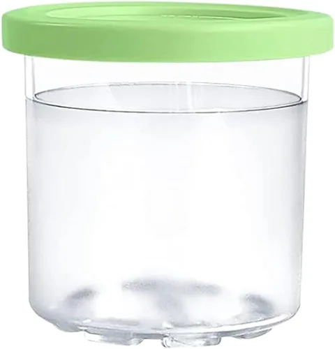 Vista 5 de Paquete de 4 pintas de helado de repuesto con tapa, compatible con la máquina de helados Ninja Creami: NC301, NC300, NC299AMZ Series