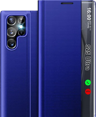 Vista 80 de Funda de teléfono para Samsung Galaxy A16 5G, Clear View Window Funda delgada de lujo para teléfono Galaxy A16 con soporte, funda protectora
