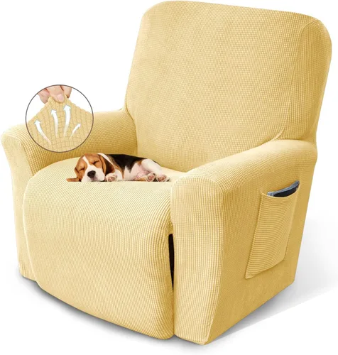 Vista 17 de KEKUOU Fundas para sillón reclinable, fundas para sillón reclinable Lazy Boy, fundas elásticas para sofá, 1 pieza de protector de muebles con parte