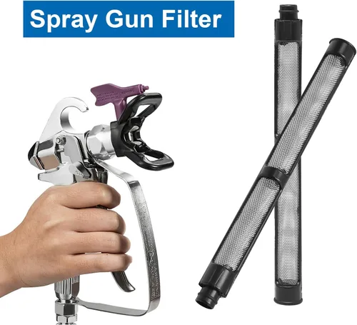 Vista 3 de Paquete de 10 filtros de pistola de pulverización sin aire 287032 adecuados para pistola de pulverización Graco Filtro 60 malla