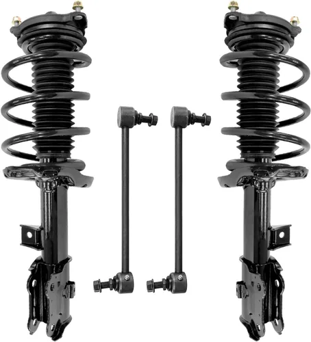 Vista 41 de Detroit Axle - Kit de 4 piezas RWD Puntales Delanteros Barras Estabilizadoras para Ford F-150 2021 2022 2023 2024, 2 Puntales con Resorte Helicoidal