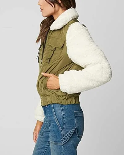 Vista 3 de BLANKNYC Womens Luxury Clothing Bomber Jacket, Comfortable Coat, Stylish Windbreaker