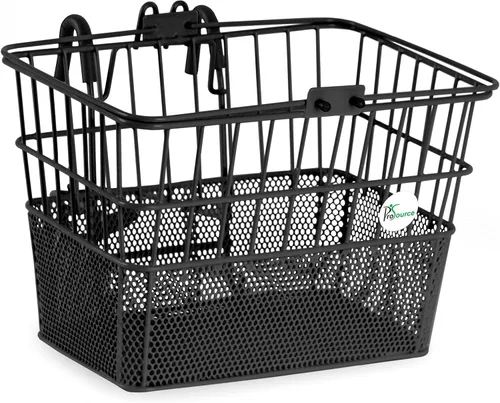 Vista 8 de ProSource Bicycle Front Basket for All Ages, Detachable Bike Basket with Adjustable Straps, Fits Most Bikes, 15LB Capacity