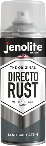 Vista 8 de JENOLITE Directorust - Pintura en aerosol satinada NEGRO 13.52 fl oz Pintura en aerosol semibrillante Superficies de madera, metal