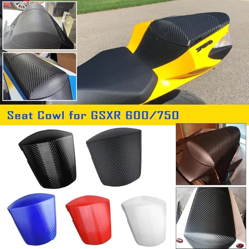 Vista 3 de Cubierta para carenado de motocicleta con patrón de carbono para el pasajero trasero, para Suzuki GSXR600 GSXR750 GSXR GSX-R 600 750 2011-2015 2016