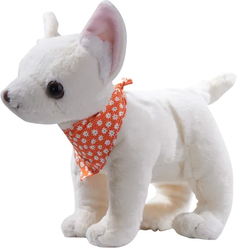 Vista 2 de DILLY DUDU Cachorro crema perro de peluche Chihuahua peluche de 10 pulgadas