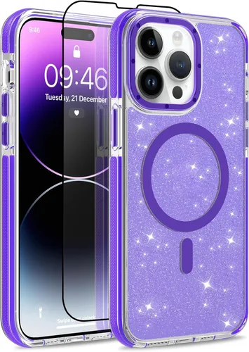 Vista 208 de Funda magnética para Google Pixel 10 Pro XL [compatible con Magsafe] [bonito diseño fluorescente de moda] a prueba de golpes, delgada, translúcida