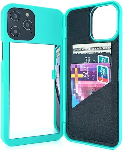 Vista 16 de Funda para iPhone 11 Pro Max, funda tipo cartera de lujo para mujer con tarjetero a prueba de golpes espejo y soporte para Apple iPhone 11 Pro Max