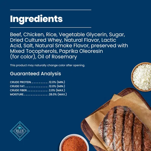 Vista 7 de Blue Buffalo Nudges Grillers - Golosinas naturales para perros, carne de res, 16 onzas