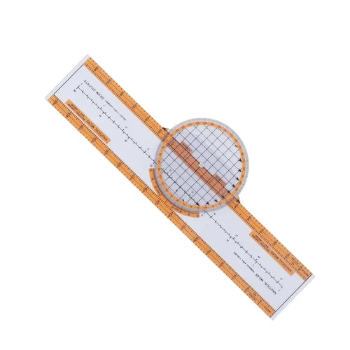 Vista 8 de Alomejor Pilot Computer Durable Orange Calculator for Ground Speed, Fuel Estimation and Wind Vector Solutions for Aviation Enthusiasts
