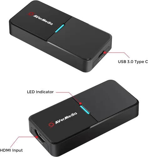 Vista 3 de AVerMedia BU113 Live Streamer Cap 4K HDMI DSLR Tarjeta de captura de video para creación de contenido - Captura y transmisión en 2160p30, grabación