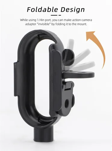 Vista 6 de Generic Adaptador de montaje de cámara para Insta360 GO 3, negro, se adapta a marco de 2.598x1.299x0.787 in