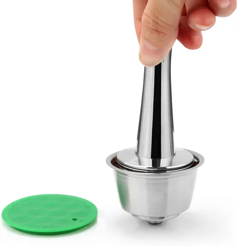Vista 5 de Bresuve Dolce Gusto - Prensa de café de acero inoxidable para suministros de cafetería, 1.614 in