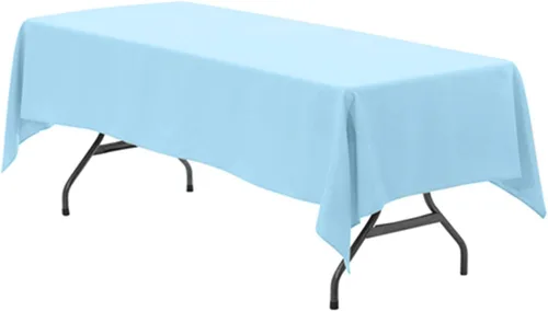 Vista 8 de Your Chair Covers - Mantel rectangular de poliéster sin costuras de alta calidad de 60 pulgadas de ancho x 102 pulgadas de largo - Negro - Mantel