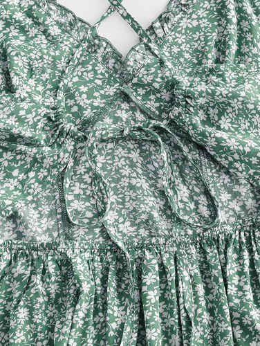 Vista 5 de ZAFUL Vestido de playa sin mangas para mujer con tirantes de espagueti.