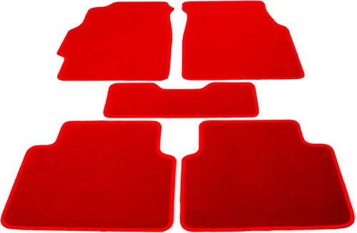 Vista 3 de IKON MOTORSPORTS, Alfombrillas compatibles con Acura Integra 1994-2001, ajuste de fábrica, alfombrillas de nailon rojo delanteras y traseras