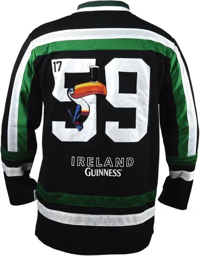 Vista 2 de Guinness Official Merchandise Guinness Hockey Jersey Embroidered Polyester Athletic Shirt Branded Hockey Jersey