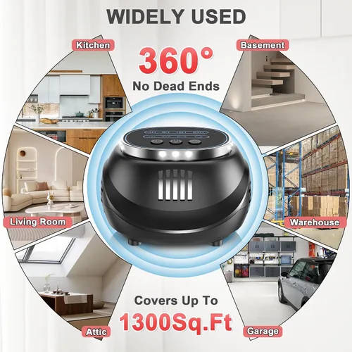 Vista 5 de Ultrasonic Mouse & Rodent Repellent - Plug-in Pest Control Device for Mice, Squirrels, Bats, Pests, Roaches, Spiders, Indoor Electronic Repeller