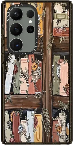 Vista 41 de CASETiFY Funda de impacto para Galaxy S22+ - Adhesivo Aries Moross, color negro transparente