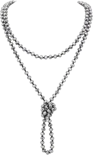 Vista 34 de Firstmeet Collar largo de cuentas de moda con nudo de cuerda, versátil, 60 pulgadas, joyería de disfraz para mujer Aqua Sky AB