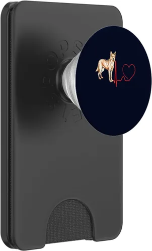 Vista 8 de Dingo Dog Heartbeat EKG Funny My Dogs Are My Cardio PopSockets intercambiables PopGrip