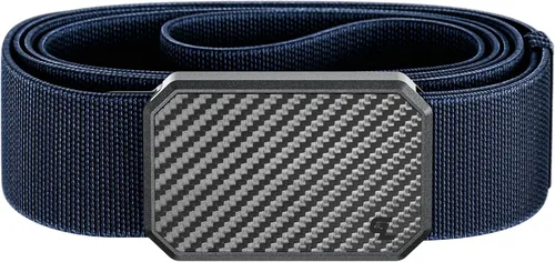 Vista 20 de Groove Life - Cinturón de nailon elástico para hombre con hebilla magnética de aluminio Gun Metal / Dark Earth