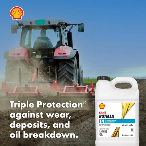 Vista 6 de Shell Rotella T4 Triple Protection 15W-40 Aceite para motor diésel, 2.5 galones