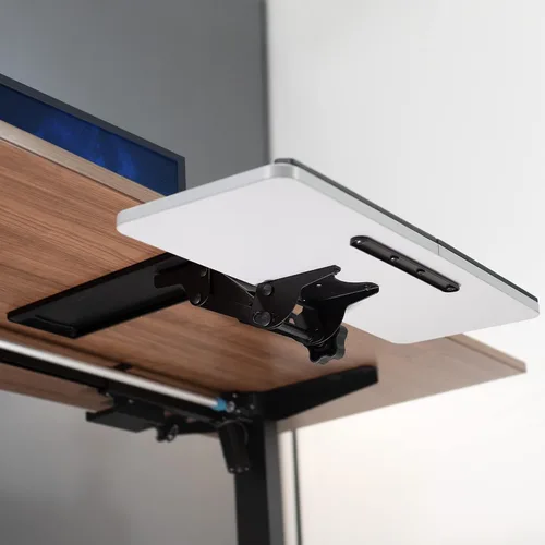 Vista 7 de Vivo (MOUNT-KB01) - Plataforma para mouse y teclado de computadora ajustable, ergonómica, para utilizar debajo del escritorio, con cajón de montaje