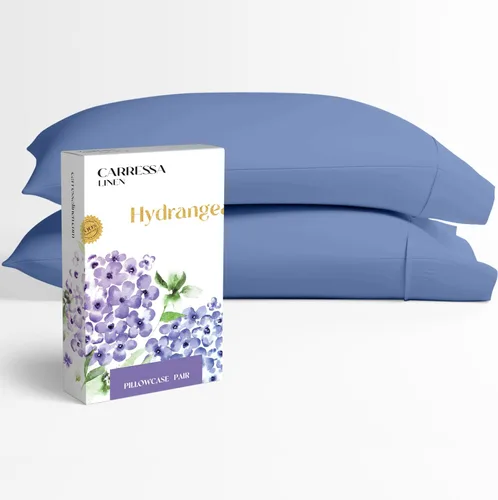 Vista 18 de Carressa Linen - Juego de sábanas 100% algodón de 600 hilos