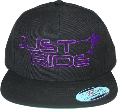 Vista 4 de Just Ride Wake Skate Wakeboard Sombrero plano Bill Snapback Azul