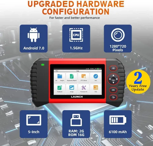 Vista 6 de LAUNCH Escáner OBD2 Touch PRO Elite - Nueva herramienta de escaneo 2026 con 20 funciones de reinicio, codificación por inyector, SAS, EBP, BMS