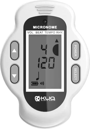 Vista 11 de KLIQ MicroNome - Mini metrónomo digital recargable - con altavoz (volumen digital, ajuste de ritmo y tempo) diseñado para su uso con piano, Azul