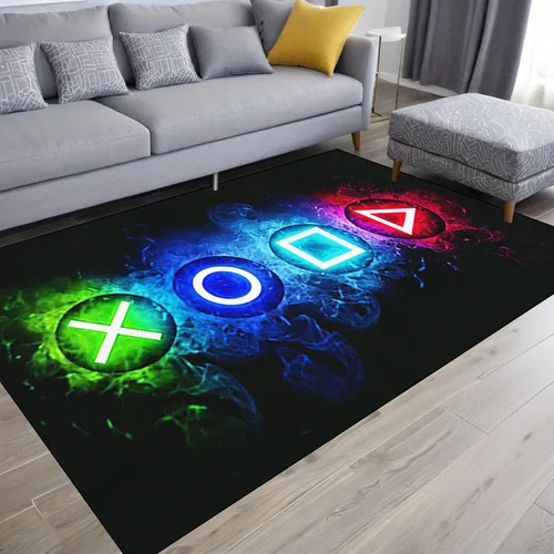 Vista 7 de Alfombras de juegos para niños y adolescentes, decoración de dormitorio, alfombras de jugador para sala de estar, alfombras de mando de gamepad