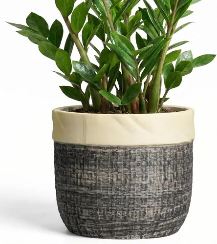 Vista 8 de Macetas de cerámica para plantas, maceta de 6 pulgadas para plantas suculentas de interior, macetas redondas con orificio de drenaje, macetas Azul