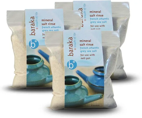 Vista 8 de Baraka Enjuague de sal marina mineral – Sal marina gris del Atlántico francés, enjuague sinusal Neti Pot, solución salina natural, lavado nasal
