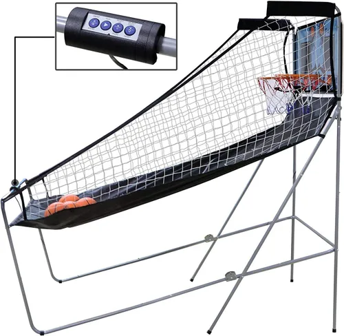 Vista 5 de Saturnpower Shot Creator Juego de Arcade de Baloncesto Interior Plegable Electrónico Juego Deportivo de Doble Tiroteo Oficial para el Hogar Doble