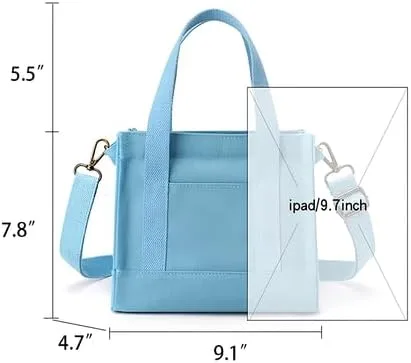 Vista 6 de Bolso cruzado de lona a la moda, bolso de hombro duradero y moderno para mujer