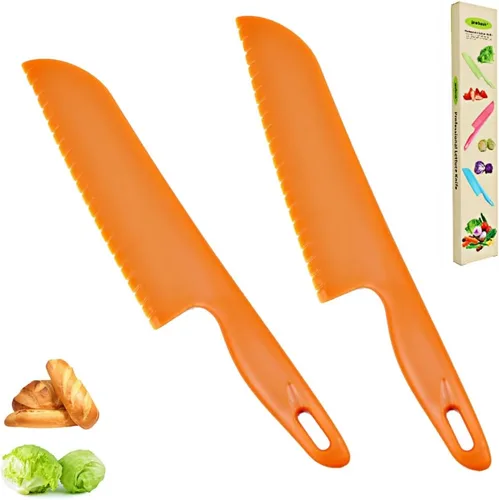 Vista 11 de jawbush Cuchillo de lechuga profesional para evitar que se torne marrón, cuchillo dentado de plástico de 11 pulgadas para verduras, frutas, pan
