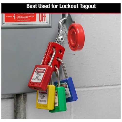 Vista 3 de Master Lock 416 Bloqueo Tagout Seguridad Hasp, Rojo