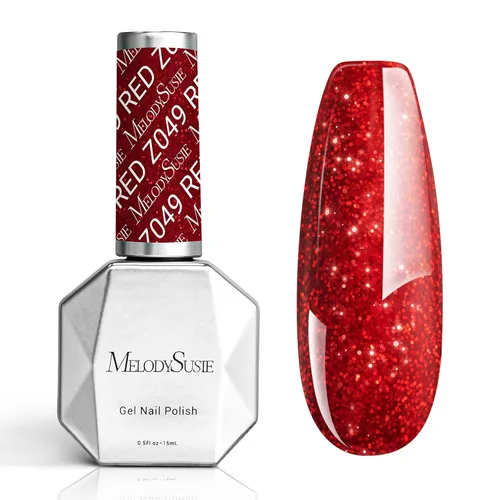 Vista 20 de MelodySusie - Esmalte de uñas en gel con brillo perla rosa brillante, 0.5 fl oz, efecto hilo, con acabado de concha rosa brillante, UV LED