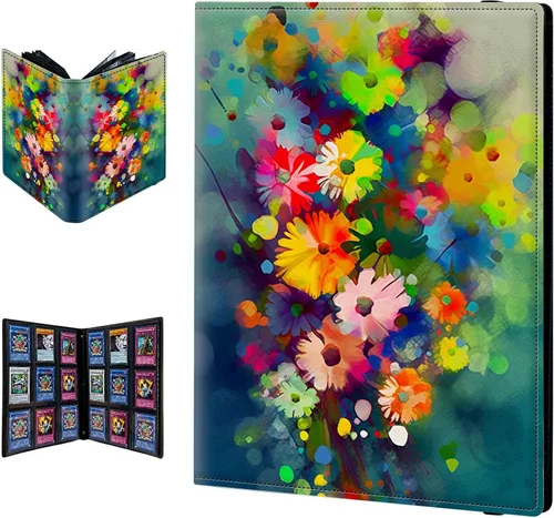 Vista 37 de Carpeta para tarjetas de intercambio, 9 bolsillos para tarjetas intercambiables, 360 bolsillos de doble cara, funda para tarjetas de tamaño Mujeres