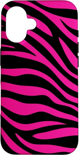 Vista 32 de Zebra Animal Print Pattern Black and Pink Cute Phone Case for iPhone 17