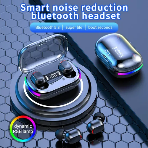 Vista 6 de Auriculares inalámbricos - Auriculares Bluetooth de 5.3 pulgadas - Micrófono integrado - Auriculares de sonido premium inmersivos - Estuche de carga