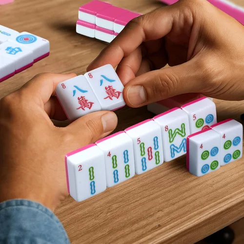 Vista 6 de 166 American Mahjong Tile Set 1.2 Inch Rosa