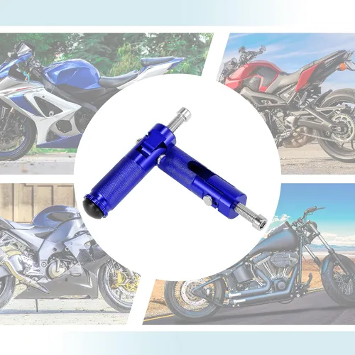 Vista 5 de Motoforti 1 par 0.315 in aleación de aluminio universal motocicleta plegable trasero reposapiés estribera pedal peg bicicleta bicicleta ciclismo azul