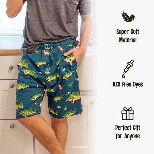 Vista 177 de Lazy One - Pantalones cortos de pijama para hombre, ropa de dormir