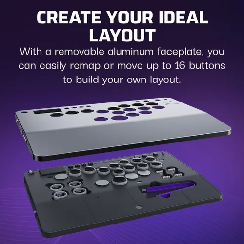 Vista 11 de Turtle Beach Victrix Pro KO Leverless All Button Fight Stick for PlayStation 5, Officially Licensed PS5 PS4, Windows 10/11 PC, Customizable eSports