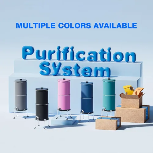 Vista 2 de Purewell Sistema de filtro de agua por gravedad de ultrafiltración de 3 etapas de 0.01 μm, certificación NSF/ANSI 42 y 372, sistema de encimera