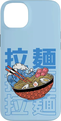 Vista 15 de The Great Ramen Off Kanagawa - Carcasa para iPhone 16, diseño tradicional japonés