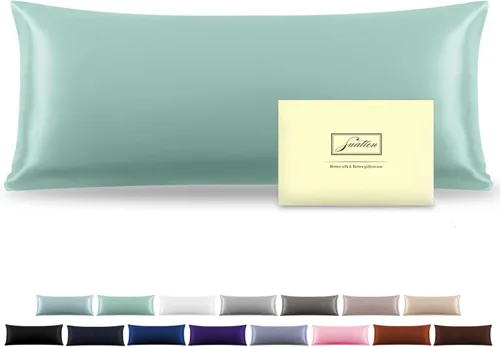 Vista 59 de Funda de almohada de seda para cabello y piel, suave, transpirable y resistente, funda de almohada de seda de tamaño Queen, fundas de almohada